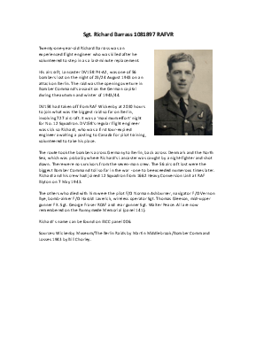 A preview of a PDF biography for Barrass, Richard